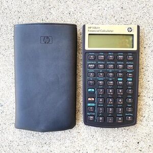 Hewlett Packard HP-10BII Plus Financial Calculator Excellent Condition W/ Cover